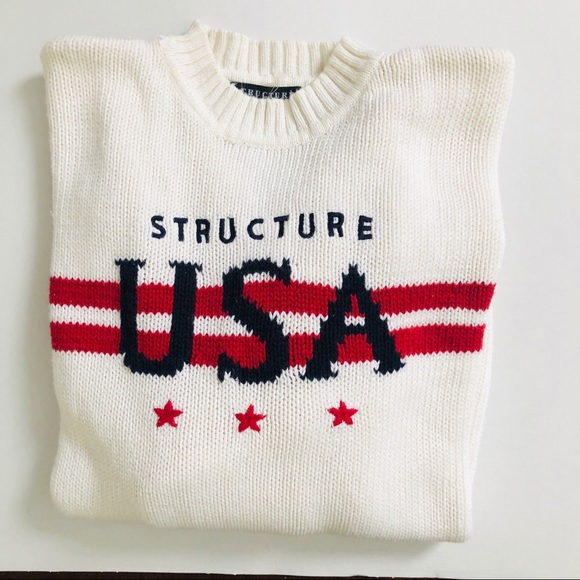 Structure Oversized Knit Sweater With Red Stripes - Picture 5 of 6